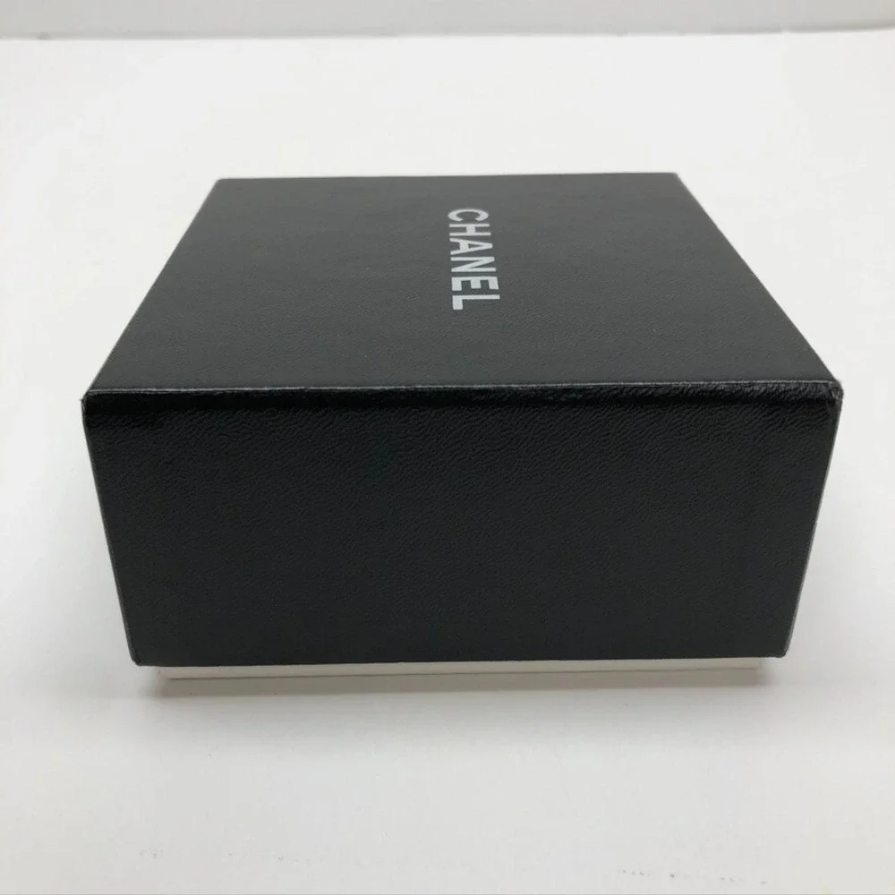 Authentic Chanel Gift Box Black Empty Storage Shopping Small 4.5x4.25x2.25